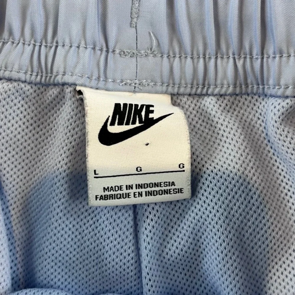 Nike Mens Swim Trunks Light Blue Sport Beach Summer Large 5 Inch Inseam Lined